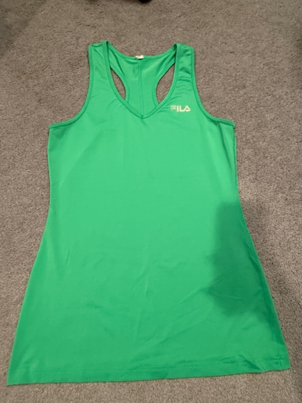 FILA Women's Bright Green Racerback Tank Top